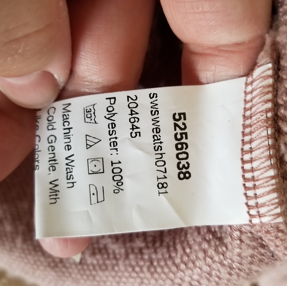 EUC- Shein Fuzzy Crop Top Hoodie - Picture 4 of 4